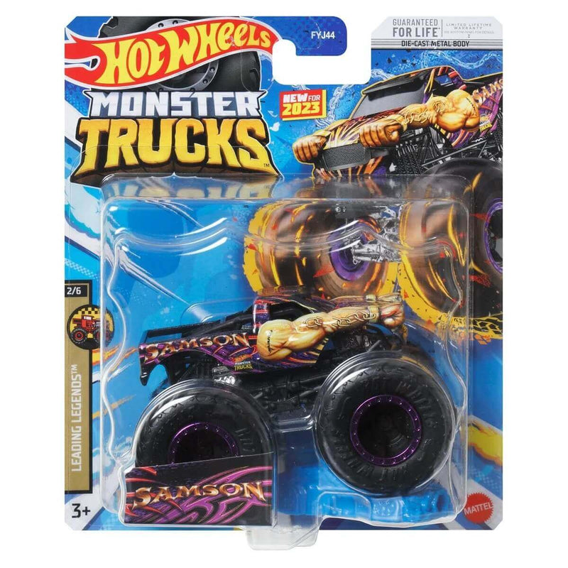 Hot Wheels 2023 1:64 Scale Die-Cast Monster Trucks (Mix 4), Samson