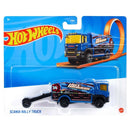 Hot Wheels 2023 Trackin' Trucks (Mix 1) 1:64 Scale Diecast Vehicles, Scania Rally Truck