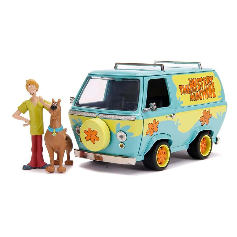 Jada Toys Scooby-Doo Mystery Machine with Scooby and Shaggy Figures 1:24 Die-Cast Metal Vehicle