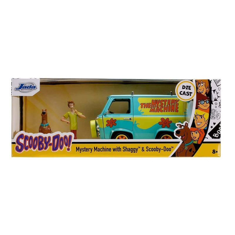Jada Toys Scooby-Doo Mystery Machine with Scooby and Shaggy Figures 1:24 Die-Cast Metal Vehicle in Packaging