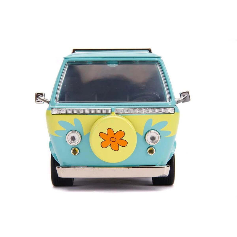 Jada Toys Scooby-Doo Mystery Machine with Scooby and Shaggy Figures 1:24 Die-Cast Metal Vehicle front view
