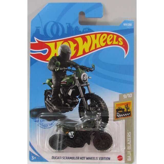 Hot Wheels 2021 Baja Blazers Ducati Scrambler (Dark Green) Hot Wheels Edition 9/10 169/250