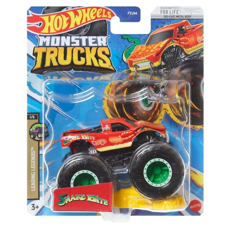 Hot Wheels 2023 1:64 Scale Die-Cast Monster Trucks (Mix 2), Snake Bite
