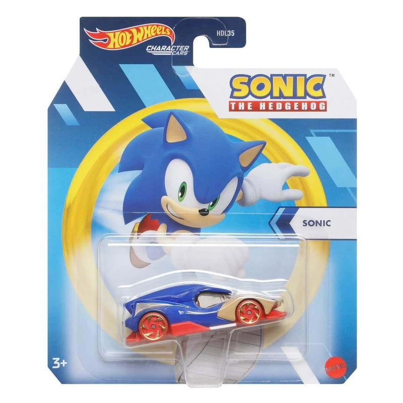 Hot Wheels 2023 Entertainment Character Cars (Mix 2) 1:64 Scale Diecast Cars, Sonic the Hedgehog