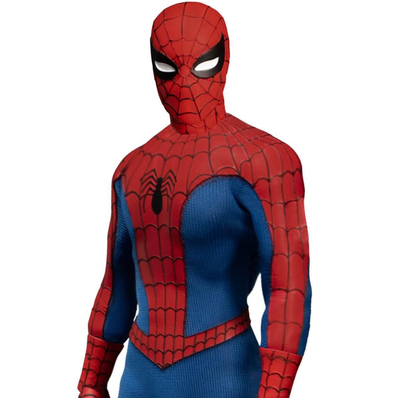 Mezco Toyz The Amazing Spider-Man One:12 Collective Deluxe Edition Action Figure, closeup bust
