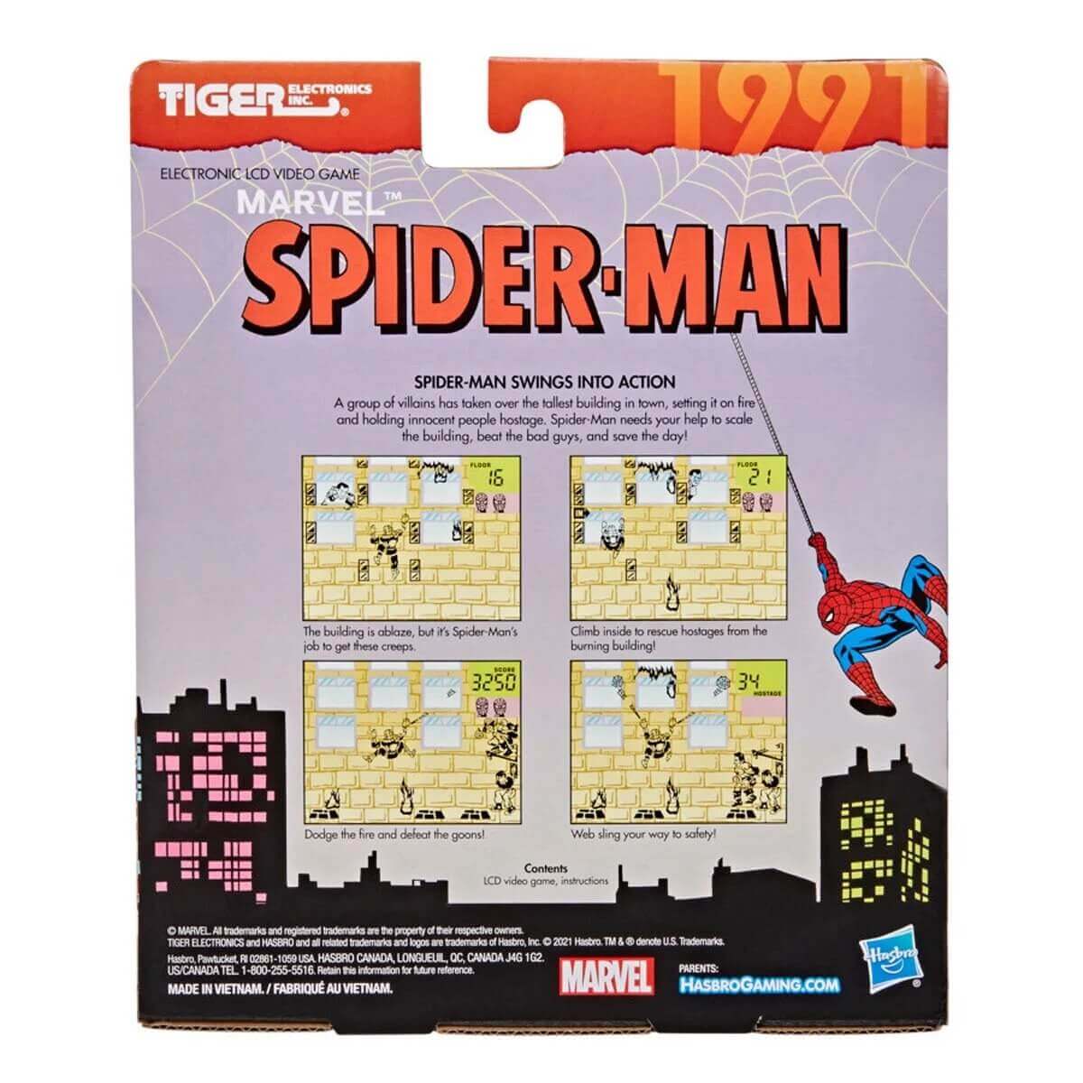 Marvel Spider-Man Tiger Electronics '90s-Inspired Retro Handheld Video