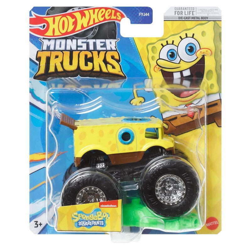 Hot Wheels 2023 1:64 Scale Die-Cast Monster Trucks (Mix 2), SpongeBob Squarepants