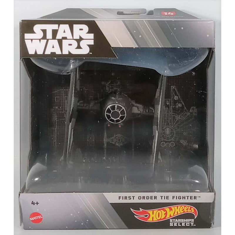 Hot Wheels 2023 Star Wars Starships Select 1:50 Scale Mix 1 Vehicles, First Order Tie Fighter