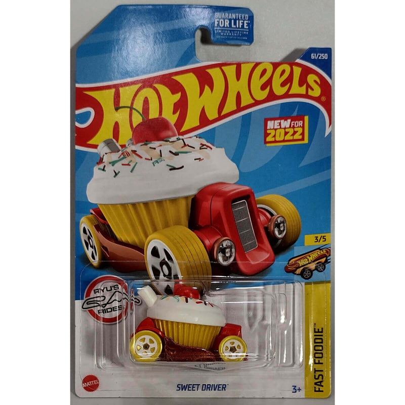 Hot Wheels 2022 Mainline Fast Foodie Series Cars (US Card), Sweet Driver 3/5 61/250 HCW95