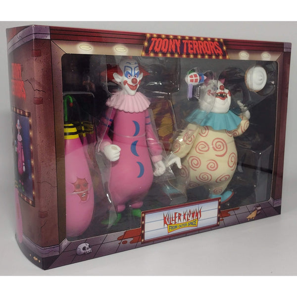 NECA Toony Terrors Killer Klowns From Outer Space Slim & Chubby 2-Pack 6” Scale Action Figures 
