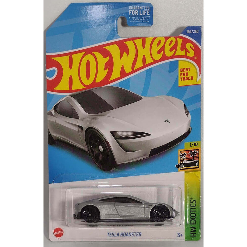 Hot Wheels 2022 Mainline HW Exotics Series Cars (US Card), Tesla Roadster 1/10 162/250 HCV04