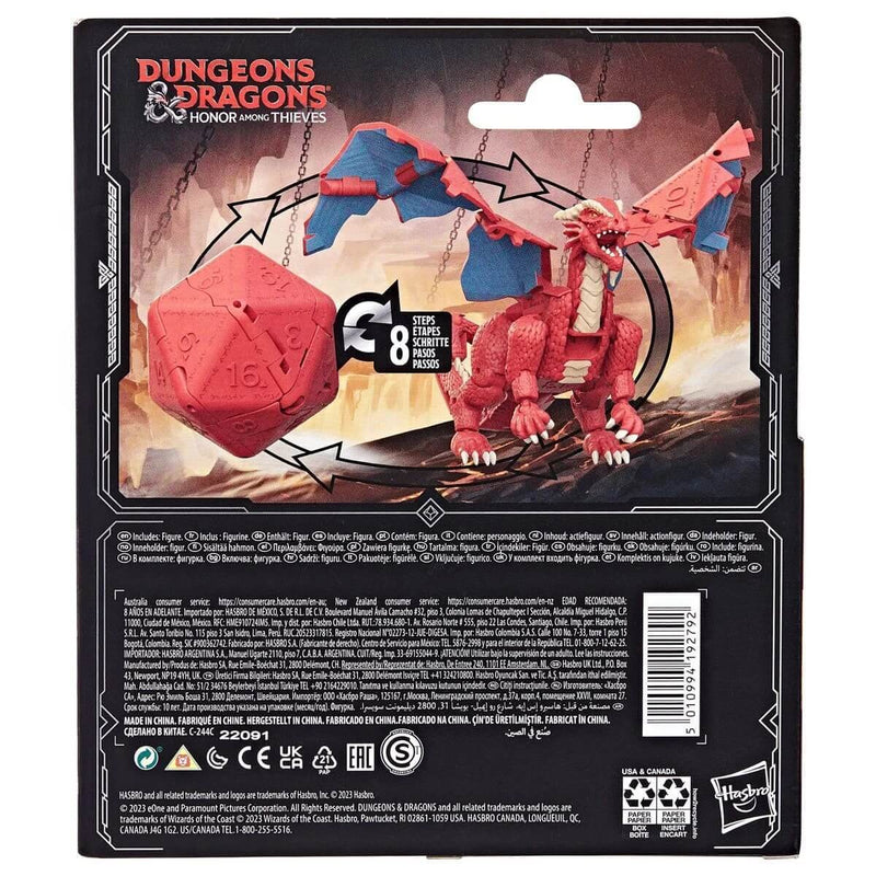 Dungeons & Dragons Honor Among Thieves Dicelings D20 Converting Figures, Themberchaud Packaging Back