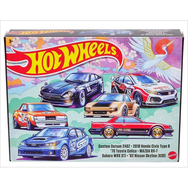 Hot Wheels 2023 Themed Vehicles 6-Pack, Japanese Car Culture, front of box