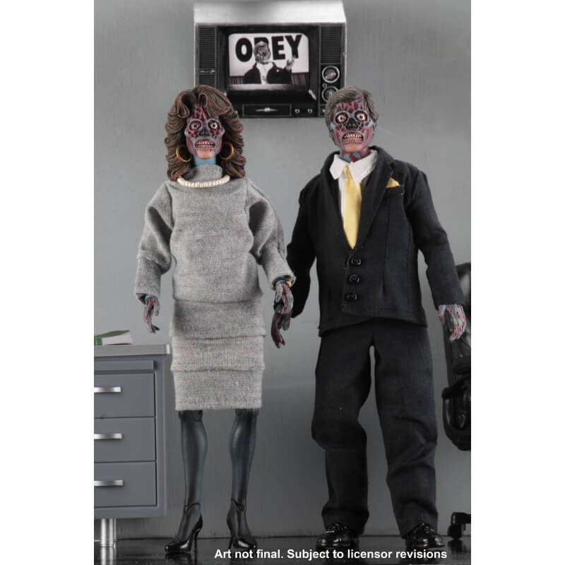 NECA They Live 8" Clothed Action Figures, Alien 2 Pack