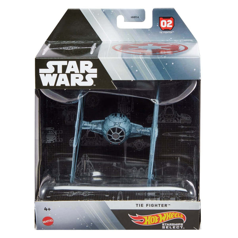 Hot Wheels 2023 Star Wars Starships Select (Mix 2) 1:50 Scale Vehicles, Tie Fighter