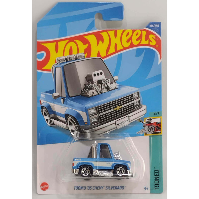 Hot Wheels 2022 Tooned Series Cars Toon'd '83 Chevy Silverado (Blue) 4/5 104/250