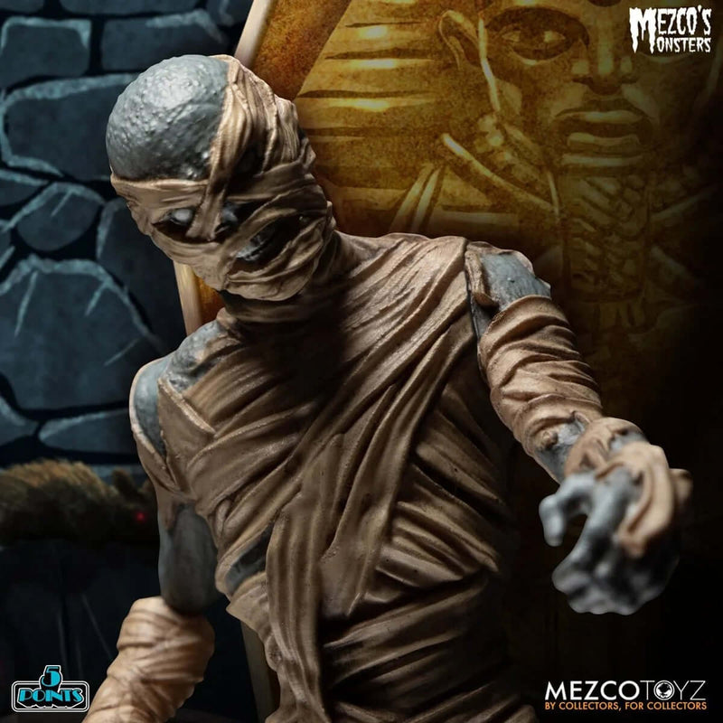 Mezco's Monsters Tower of Fear 5 Points Mummy Action Figure