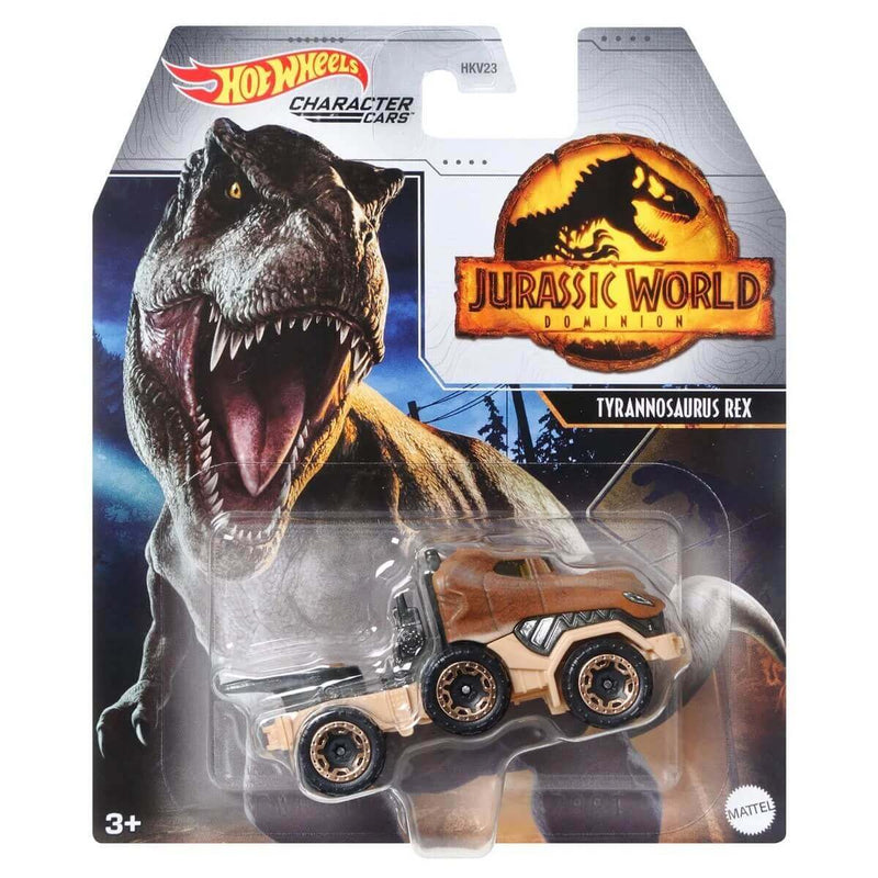 Hot Wheels 2023 Entertainment Character Cars 1:64 Scale Diecast (Mix 1), T-Rex