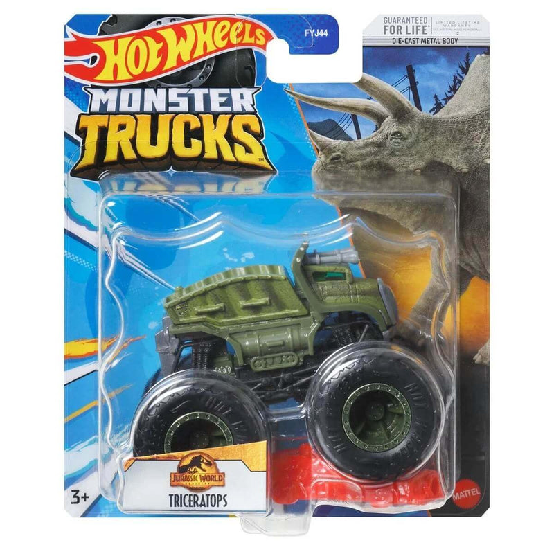 Hot Wheels 2023 1:64 Scale Die-Cast Monster Trucks (Mix 4), Triceratops