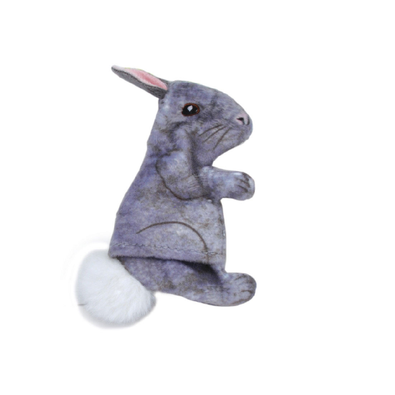 Turbo® Lifelike Catnip Cat Toys Grey Rabbit