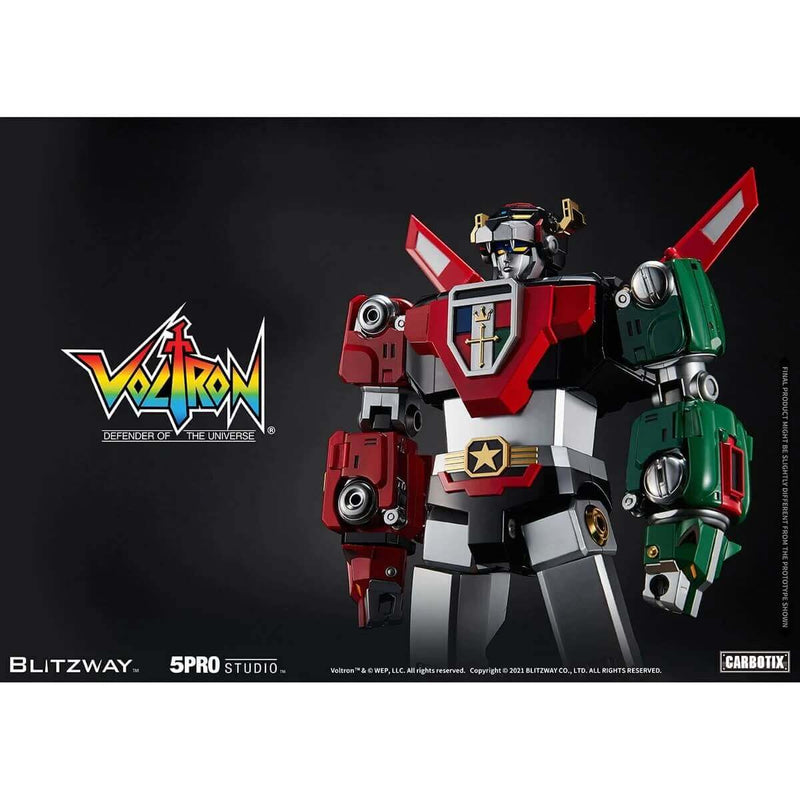 Blitzway Voltron 5Pro Studio CARBOTIX Series 15 Inch Action Figure w/ LED Function, Pose with logo
