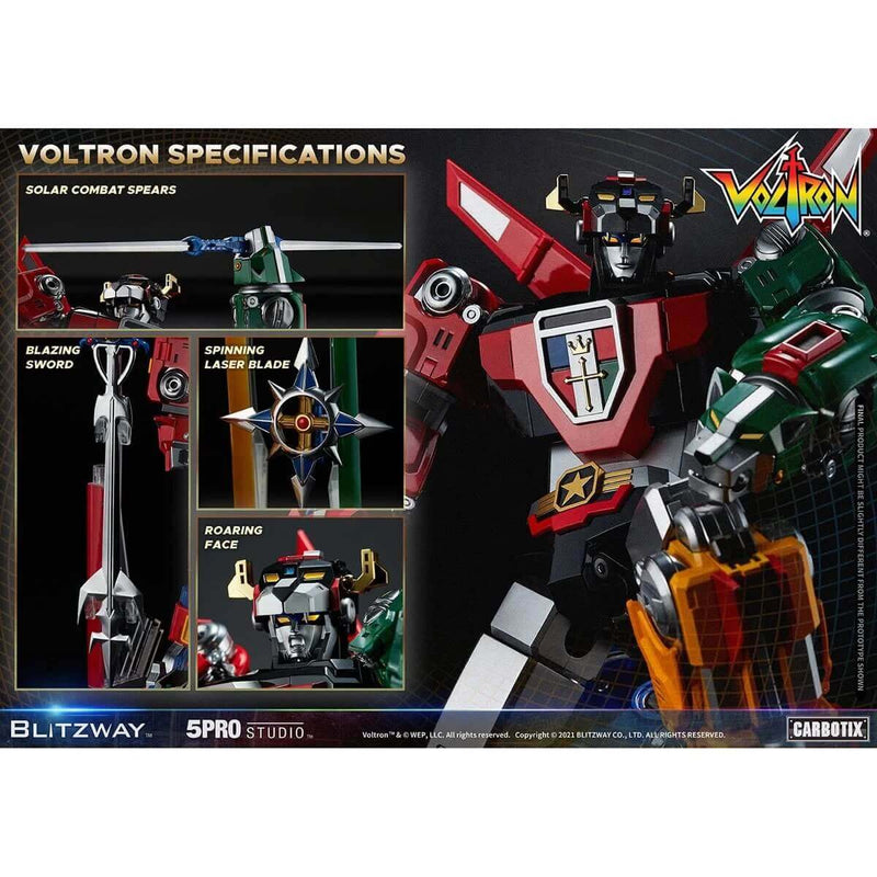 Blitzway Voltron 5Pro Studio CARBOTIX Series 15 Inch Action Figure w/ LED Function specifications