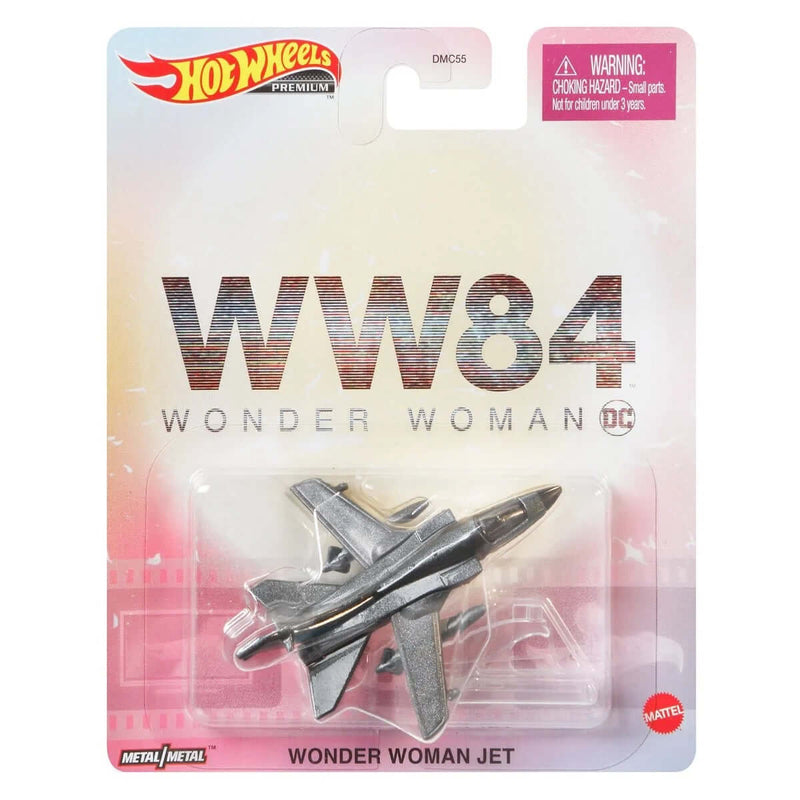 Hot Wheels Premium 2022 Retro Entertainment 1:64 Die-Cast Vehicles (Mix 6), WW84 Wonder Woman Jet
