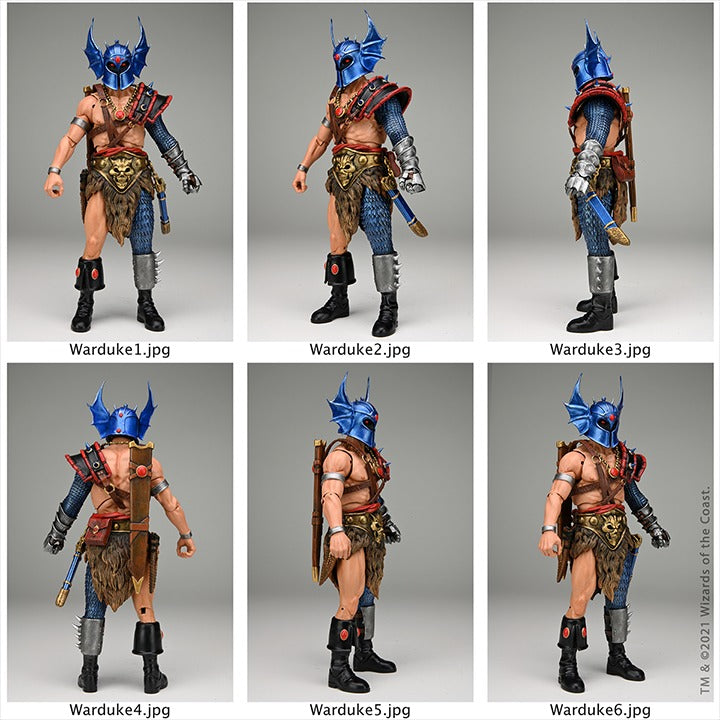 NECA Ultimate Warduke Dungeons & Dragons 7 Inch Scale Action Figure, turnaround views