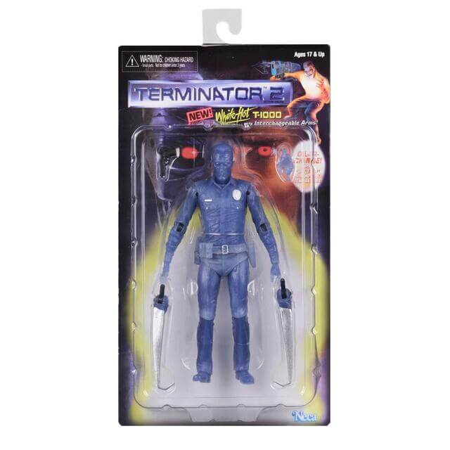 NECA Terminator 2 7″ Scale Action Figure Kenner Tribute T-1000 White-Hot