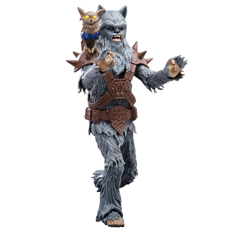 Star Wars The Black Series Halloween Wookie and Bogling 6-Inch Action Figure with Bogling on shoulder