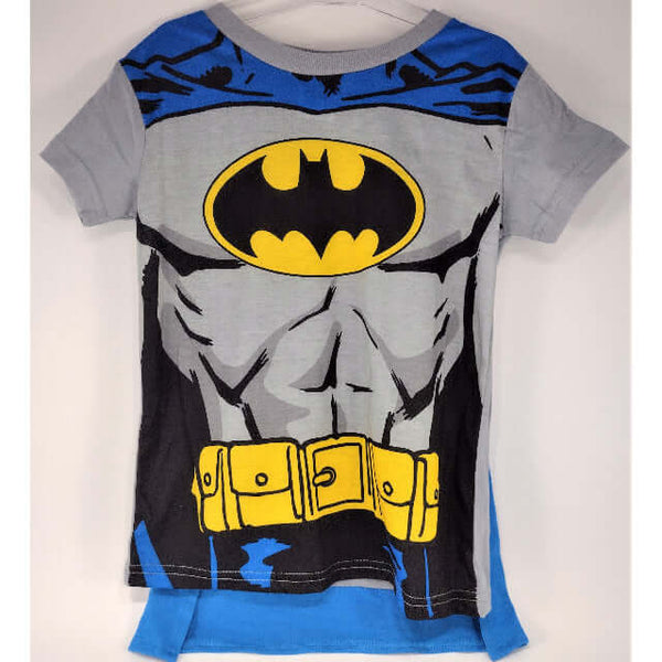 DC Batman Boys T-Shirt, Cape, 3D Bag 3 Piece Set