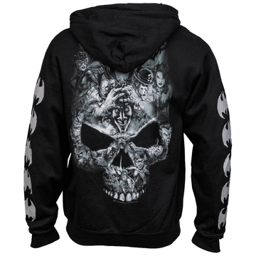 DC Batman Skull Zip Up Men's Hoodie - Main Image