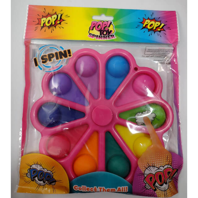 POP! Toy Large 7" Fidget Spinner Popping Toy! Brights Fuchsia Pink