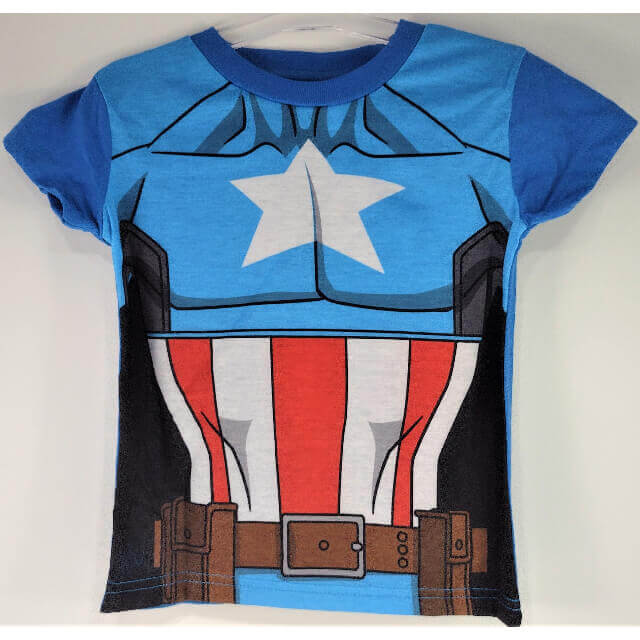 Marvel Avengers Captain America Boys T-Shirt, 3D Bag 2 Piece Set