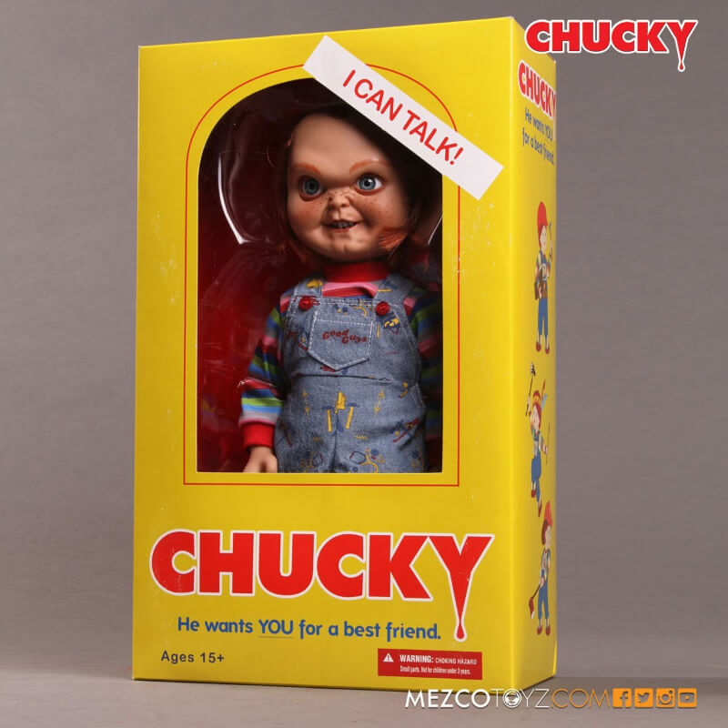 Mezco Toyz Child's Play Sneering Chucky 15 Inch Talking Doll