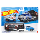 Hot Wheels 2023 Super Rigs (Mix 3) 1:64 Scale Die-cast Hauler and Vehicle Set, Cruisin' Illusion