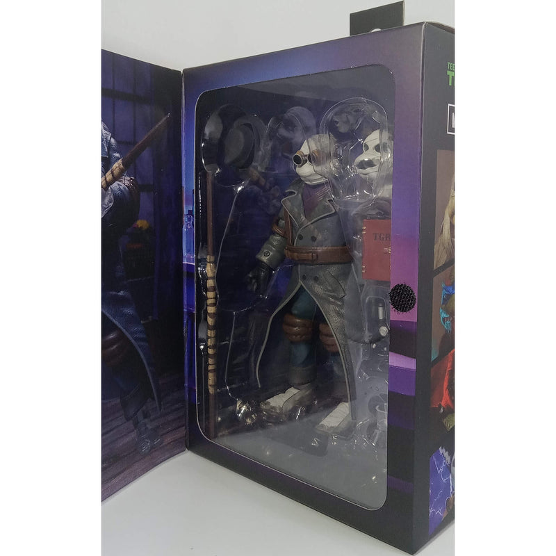 NECA Universal Monsters x Teenage Mutant Ninja Turtles Ultimate Donatello as The Invisible Man 7″ Scale Action Figure, Inside of Package, Window Box