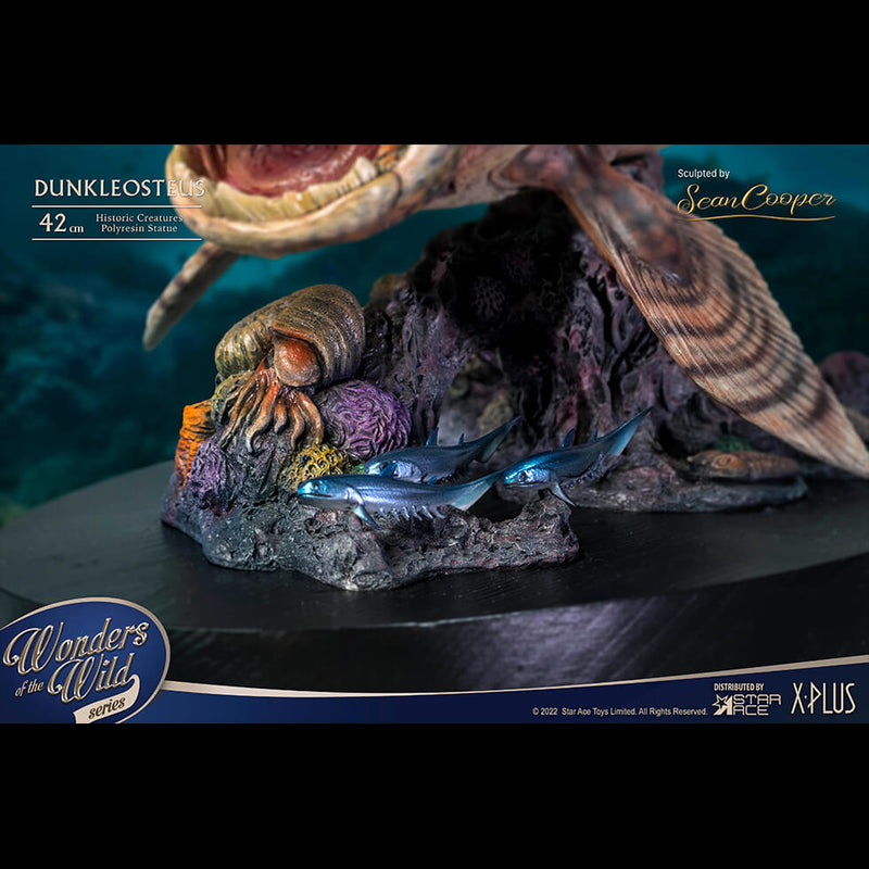 Star Ace X-Plus Dunkleosteus Wonders of the Wild 16 1/2 Hand-Painted Inch Statue environment mount