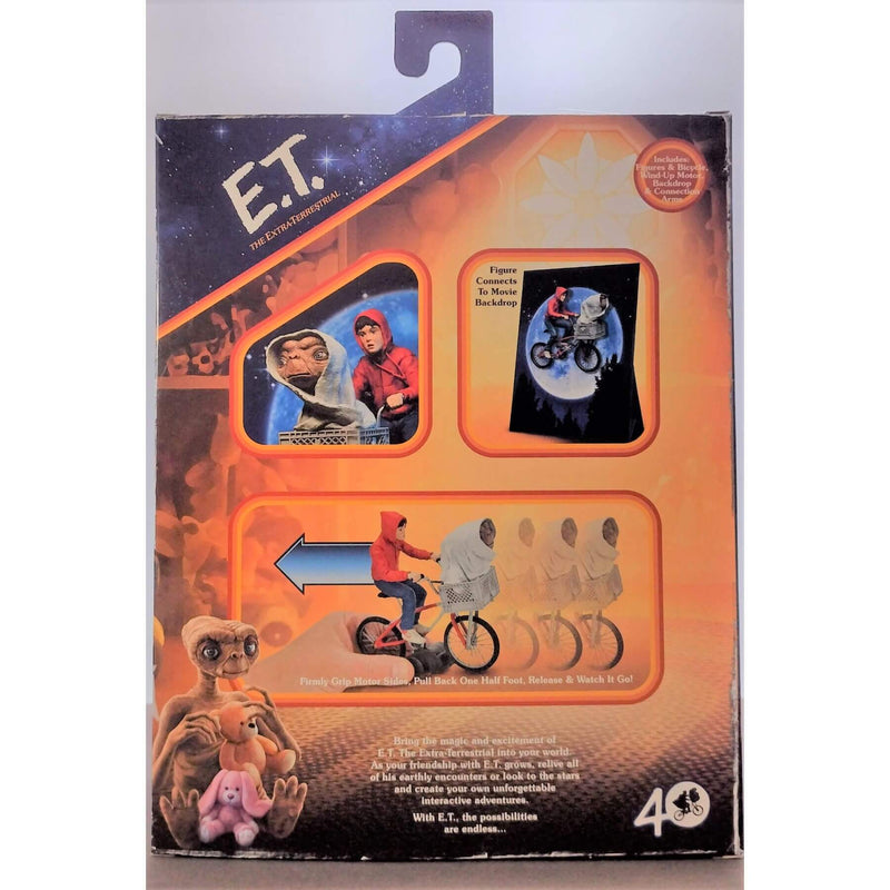 E.T. The Extra-Terrestrial 40th Anniversary Elliott & E.T. on Bicycle 7″ Scale Action Figure