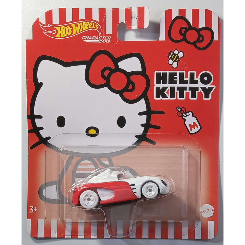 Hot Wheels 2023 Entertainment Character Cars (Mix 2) 1:64 Scale Diecast Cars, Hello Kitty
