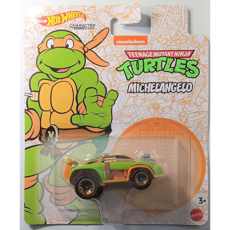 Hot Wheels 2023 Entertainment Character Cars 1:64 Scale Diecast (Mix 1), Michelangelo