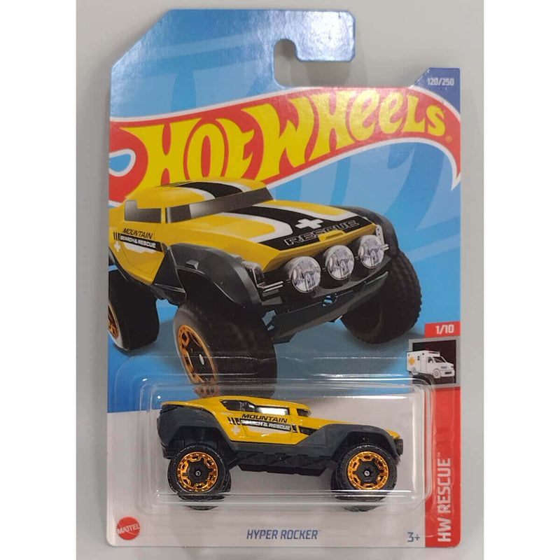 Hot Wheels 2022 HW Rescue Series Cars Hyper Rocker (Yellow) 1/10 120/250