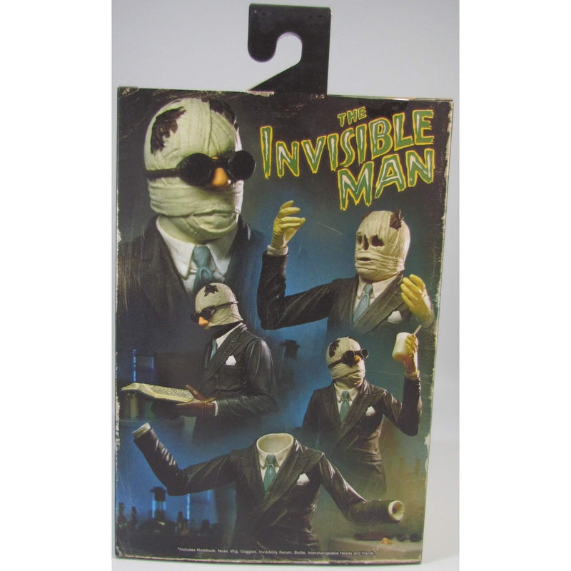NECA Universal Monsters Ultimate Invisible Man 7″ Scale Action Figure, Package back