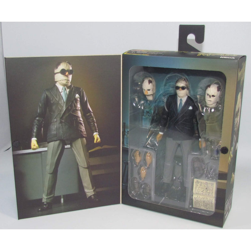 NECA Universal Monsters Ultimate Invisible Man 7″ Scale Action Figure, package open flap