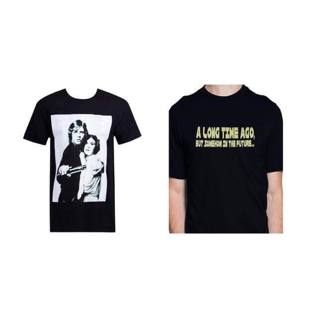 Star Wars T-Shirts - Luke And Leia, Long Time Ago (Men's XL)