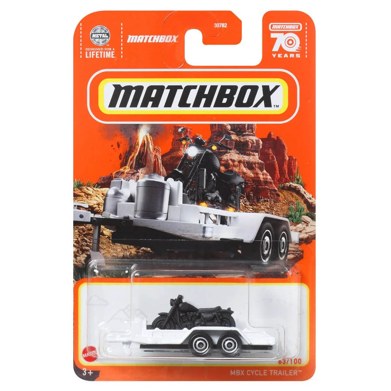 Matchbox 2023 Mainline Cars, MBX Cycle Trailer