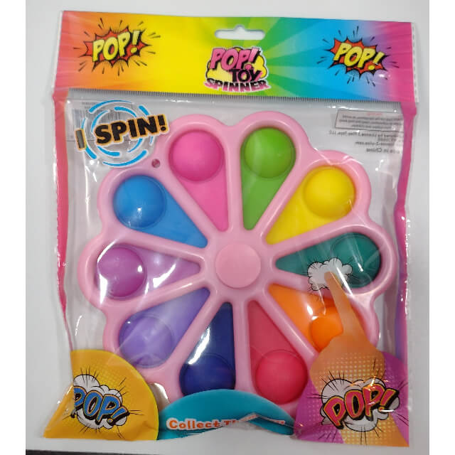 POP! Toy Large 7" Fidget Spinner Popping Toy! Brights Pink