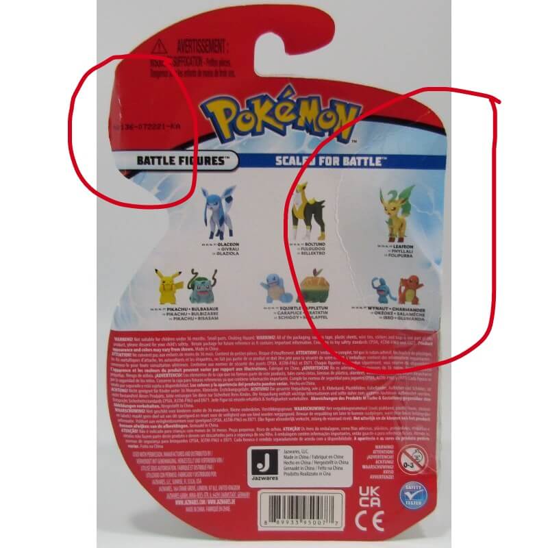 Pokémon Battle Figure Pack, Leafeon (Manufacture Flaw) (Package Damage)