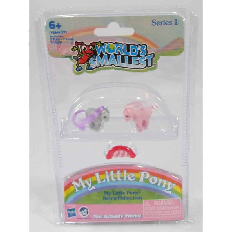 World's Smallest My Little Pony Retro Collection, Pink Pony and Purple Hair Pony