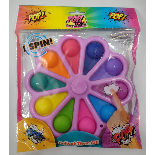 POP! Toy Large 7" Fidget Spinner Popping Toy! Brights Purple